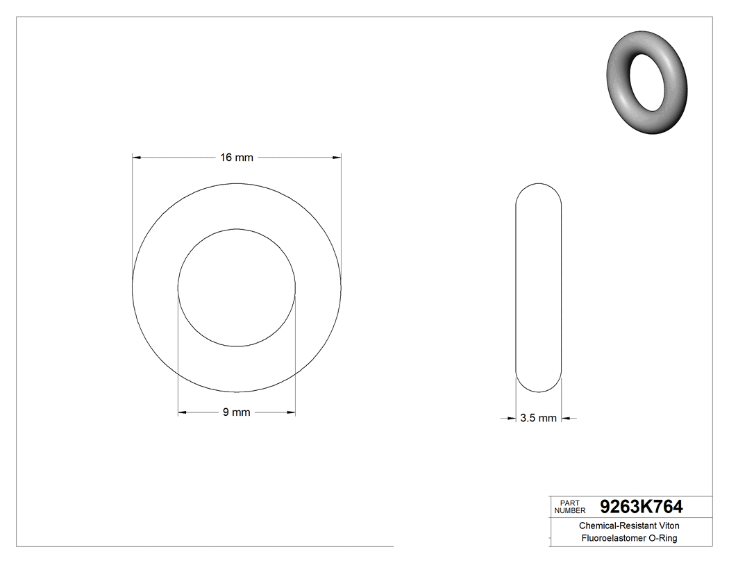 Technical drawing - 9263K764